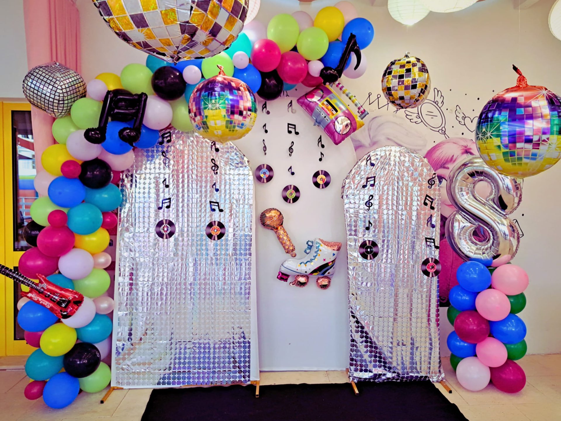 Disco music themed birthday party at Smile Park